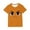 Orange, variant on Boys Lovely Expression Print Short Sleeve T-Shirt Solid Color, Loose Comfortable Graphic Tee for Summer, for 3-10 Years