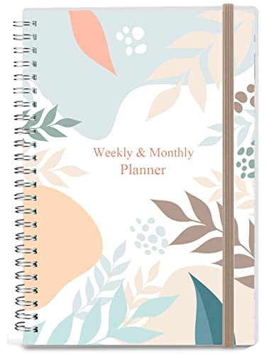 Nokingo Undated Planner for 2022 or Any Year - Weekly & Monthly Organizer Notebook & Journal to Track Goals, 5.85' x 8.25', Perfect to Organize Your Daily Life, Twig