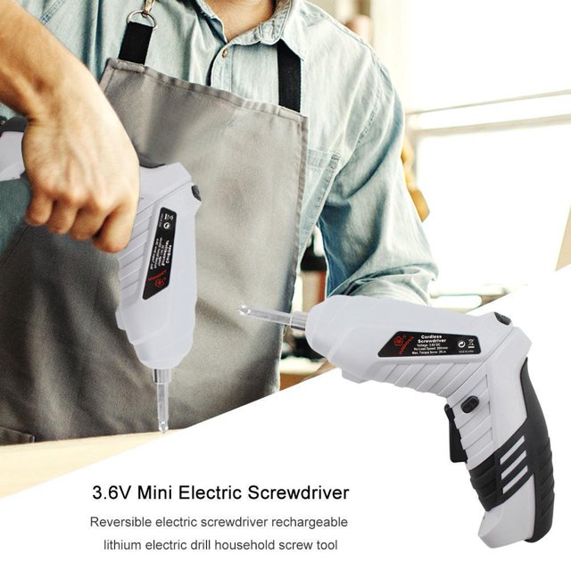Mini destornillador eléctrico inalámbrico Taladro manual bidireccional recargable de 3,6 V