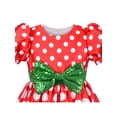 thumbnail image 4 of Robe Fille Rétro Vintage Années 50 Rouge à Pois Nœud Noël Rouge Vert 7 Ans, 4 of 6
