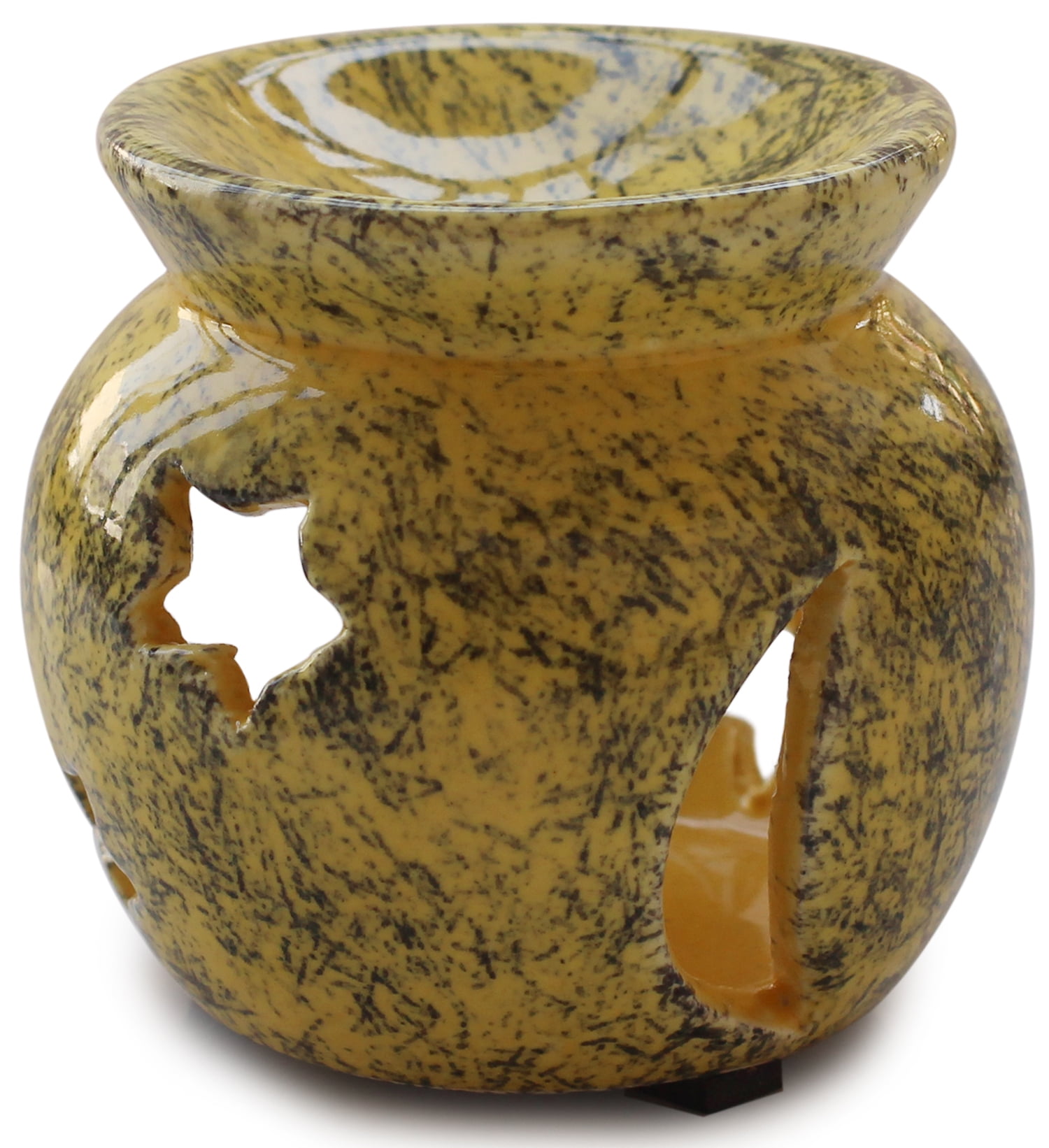 ABHANDICRAFTS Home Decorative Grey Ceramic Holder Tealight Candle