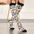 thumbnail image 5 of FORMRS Womens Knee High Socks Casual Long Thick Travel Daily Wear, 2 Pairs, Cute Cartoon Pattern, 5 of 6