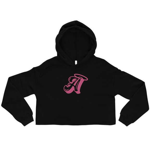 Angel Reese "Logo" Cropped Hoodie (Black, S)