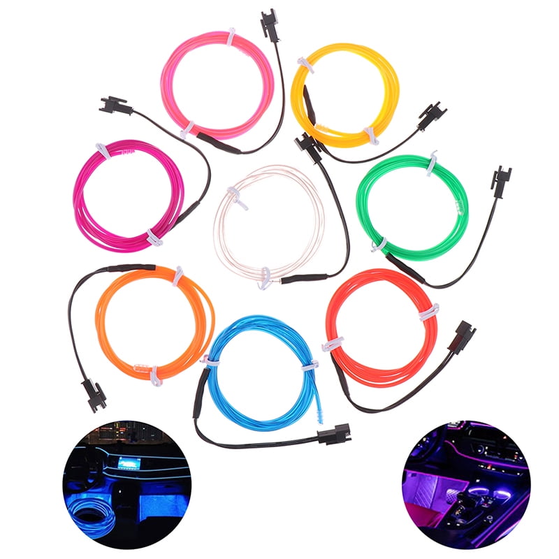1M Neon Light Dance Party Decor Light LED Lamp Flexible EL Wire Rope Tube Strj4 
