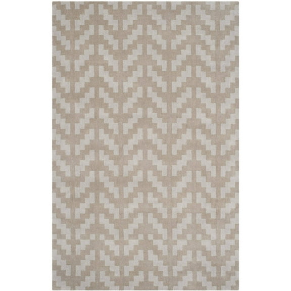 SAFAVIEH Cambridge Keegan Geometric Wool Area Rug, Gray/Taupe, 5' x 7'