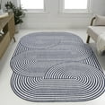 thumbnail image 4 of JONATHAN Y SHAPES 5 x 8 Area Rug, Margot Geometric Arch Stripe - Cream/Navy, SHP201C-5, 4 of 7