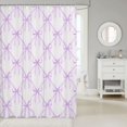 thumbnail image 2 of Manfei Cute Bow Shower Curtain 72Wx72L,Purple Dreamy Bowtie Bathroom Curtain, 2 of 5