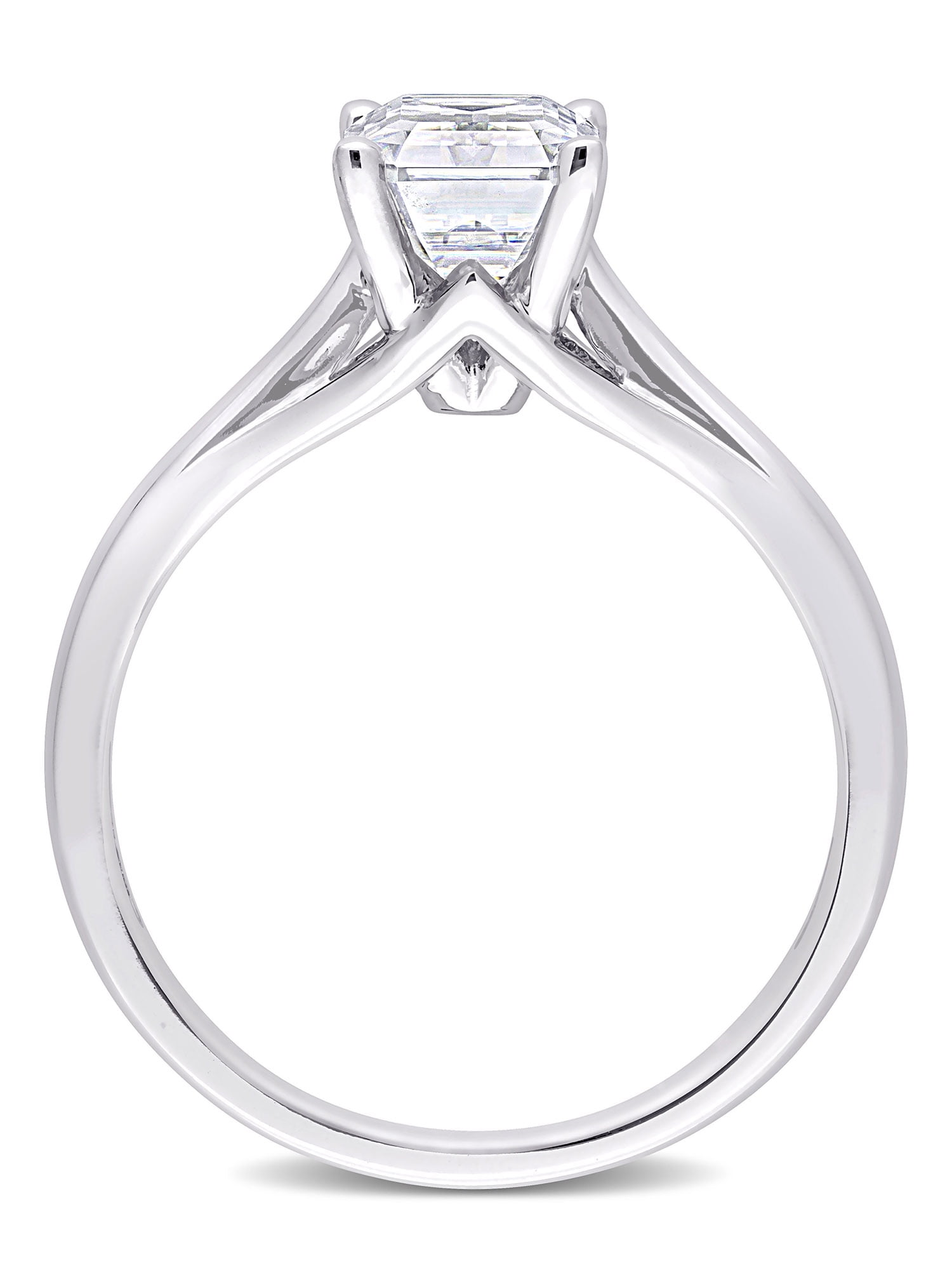 Everly Women's Created Moissanite White Gold Engagement Ring