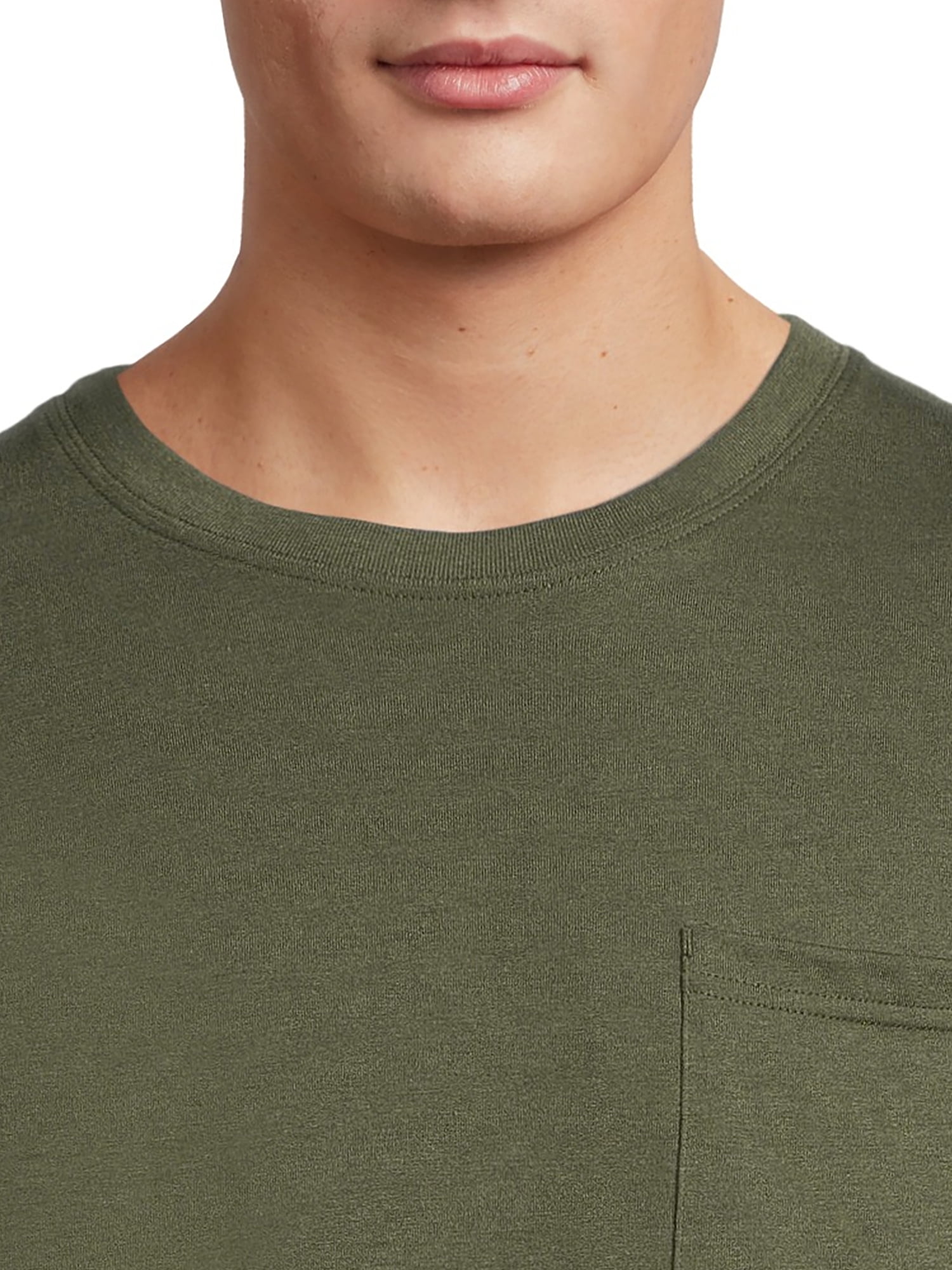 Athletic Works Men's Short Sleeve Soft Pocket T-Shirt, Sizes S-4XL
