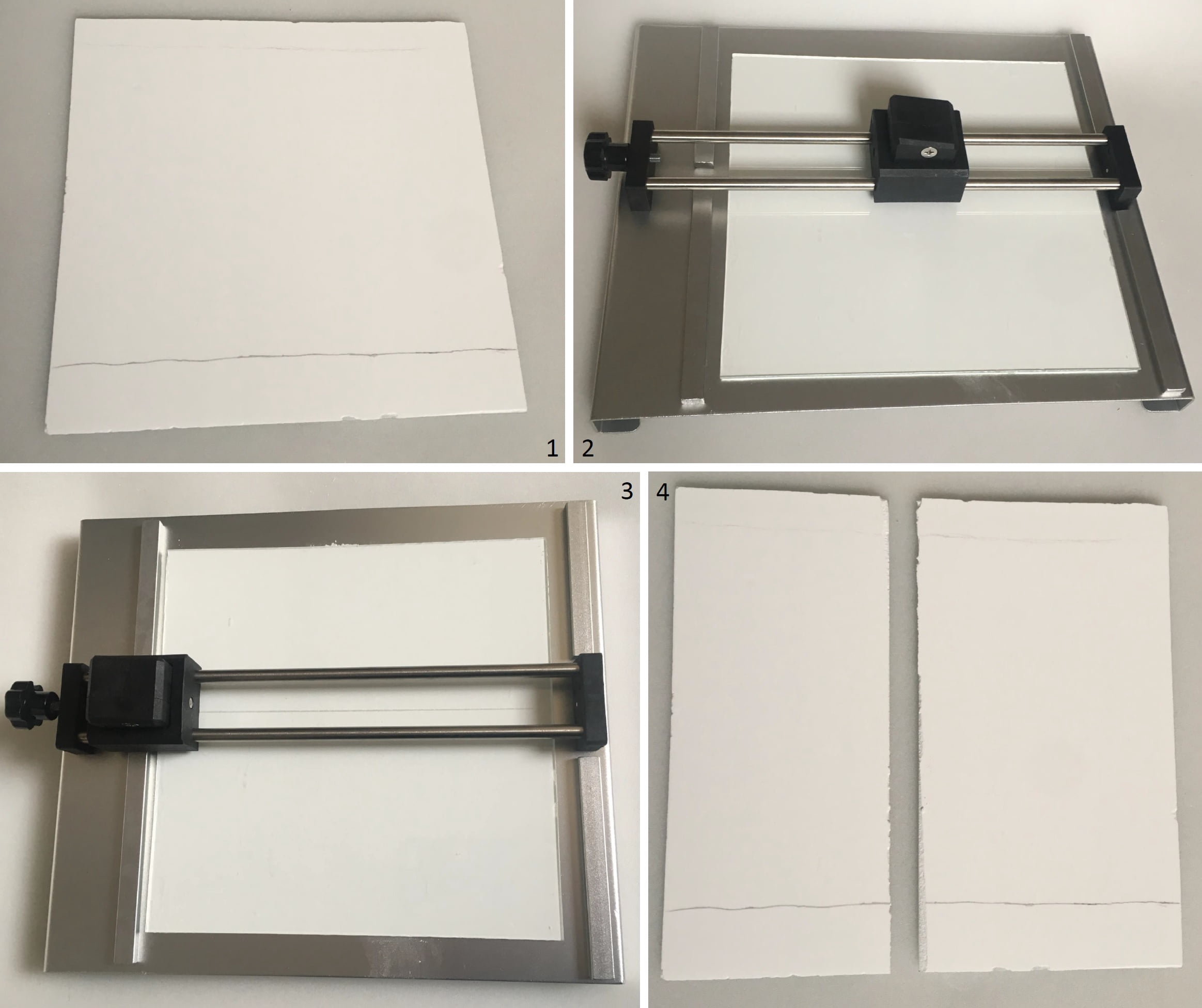 Glass Plate Cutting Device up to 20cm Wide with Spare Blade | AAdvance Instruments