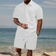 thumbnail image 5 of Pantalones de Carga con Cordón para Hombres, Verano Casual Color Sólido, Conjunto de Botones de Solapa de Manga Corta, 5 of 6