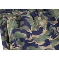 thumbnail image 3 of Men's Patterned Casual Drawstring Cotton Blend Soft Fleece Athletic Shorts (Green Camo, 2XL), 3 of 3