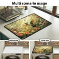 thumbnail image 7 of ZIATUBLES Hummingbird Flower Dust Cover for Washer Dryer Top Soft Washing Machine Top Prtotector Mat for Laundry Room Heat-Resistant Kitchen Pad, 24" x 19.7", 7 of 7