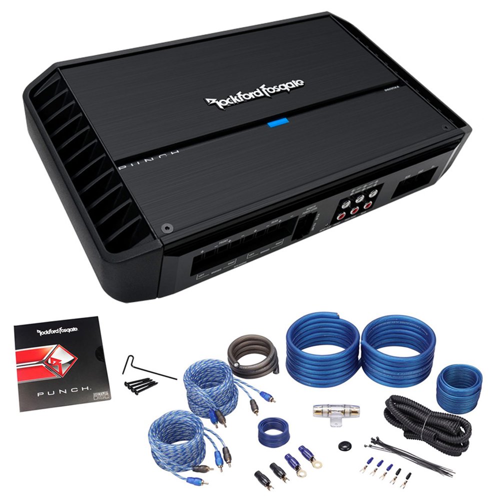 Rockford Fosgate Punch P600X4 600 Watt RMS 4Channel Car Amplifier + Amp Kit
