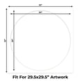 thumbnail image 2 of Off White Pebble Picture Frame Mat for 32x32 Frames - Circle Opening for 30x30 Photos - 25 Mats, 2 of 7