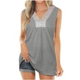 thumbnail image 2 of Babysbule Womens Tank Tops Fashion Women's Summer V-Neck Casual Solid Tank Tops Sleeveless Blouse, 2 of 6