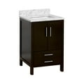 thumbnail image 4 of California 24" Bathroom Vanity with Chocolate Cabinet and Carrara Marble Top, 4 of 6