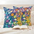 thumbnail image 4 of Pack of 2 Outdoor Pillow Covers 24x24 Inch Waterproof Colorful Spring Floral Throw Pillow Covers,Decorative Couch Pillow Shams Protectors Modern Oil Painting Abstract Art Patio Cushion Pillowcases, 4 of 8