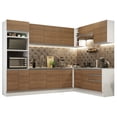 thumbnail image 1 of Cocina Integral Completa Esquinera Madesa 479cm Glamy 01 - Blanco/Marrón Madesa GCGL479001, 1 of 5