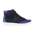 thumbnail image 3 of Daniela Fargion Black Blue Suede Mid Top Distressed Leather Fashion Sneakers-11 for Womens, 3 of 4