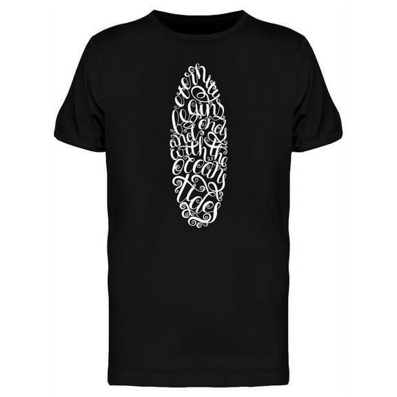 Surfing Lettering Board T-Shirt Men -Image by Shutterstock, Male XX-Large