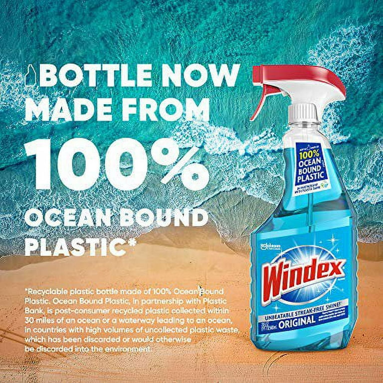 Windex Original Glass Cleaner, Refill Bottle, 32 oz, Size: 32 fl oz