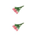 thumbnail image 1 of Wosthever 10 bolsas de tulipanes simulados para el hogar y la decoración de la sala de estar ramo simulado de naturaleza interior con rosa rosa 2Conjunto, 1 of 6