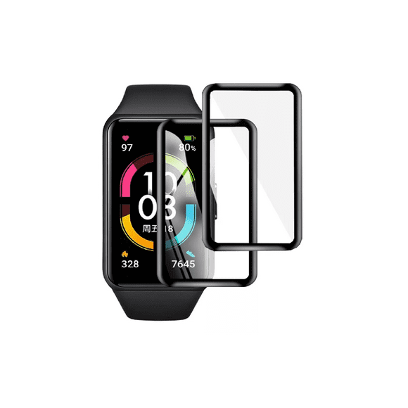 2pz 3d Mica Rígida Vidrio Curvo Protector Para Huawei Band 8 negro transparente