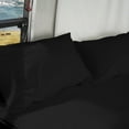 thumbnail image 3 of DNG Creations 6 Piece Zipper Sheet Set - Include (1 Fitted Sheet Base, 2 Base Sheet has Zipper, 1 Flat Sheet And 2 Pillowcase) 10 Inch Deep Pocket ( Solid Black / Queen ), 3 of 7