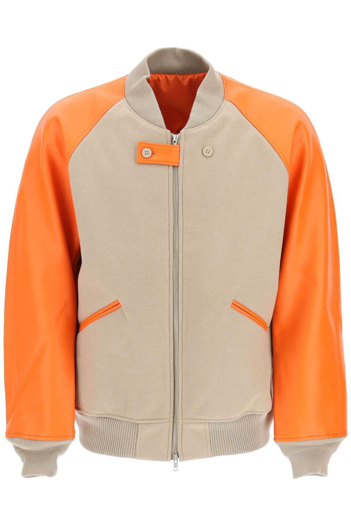 Y3 color block varsity bomber jacket