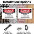thumbnail image 3 of (2 Pack) Room Protected By Fm200 In Case Of Fire OSHA Danger Sign 14 Inch X 10 Inch Plastic Sign, Weather Resistant, UV Protected for Workplace, Business, and Construction Site, Made in, 3 of 8