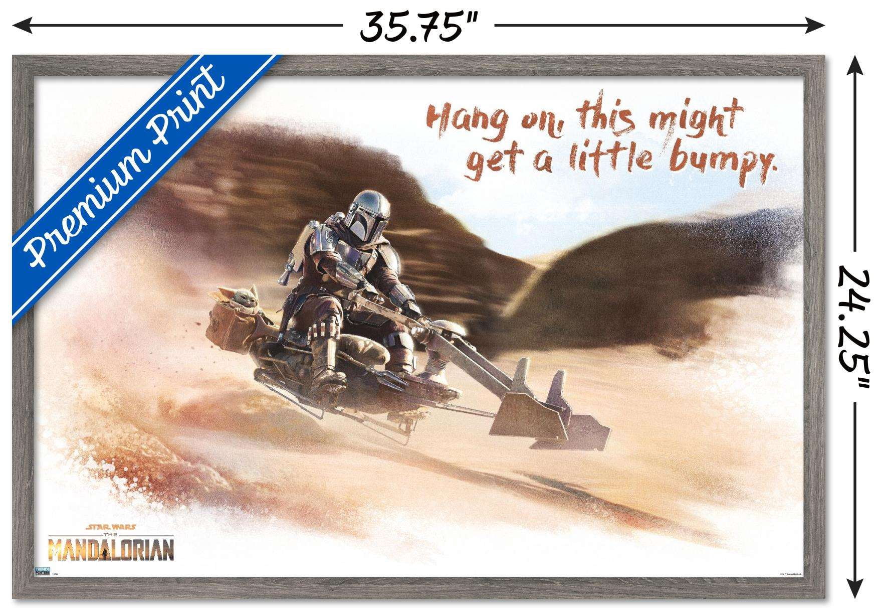 Star Wars: The Mandalorian - Ride Wall Poster, 22.375" x 34", Framed