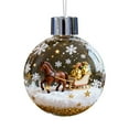 thumbnail image 2 of Cagogo under $5 Equestrian Tree Decor, Equestrian Christmas Ornament Collection, Transparent Acrylic Horse Figurine Baubles, Golden Glitter Christmas Tree Decorations, 2 of 5