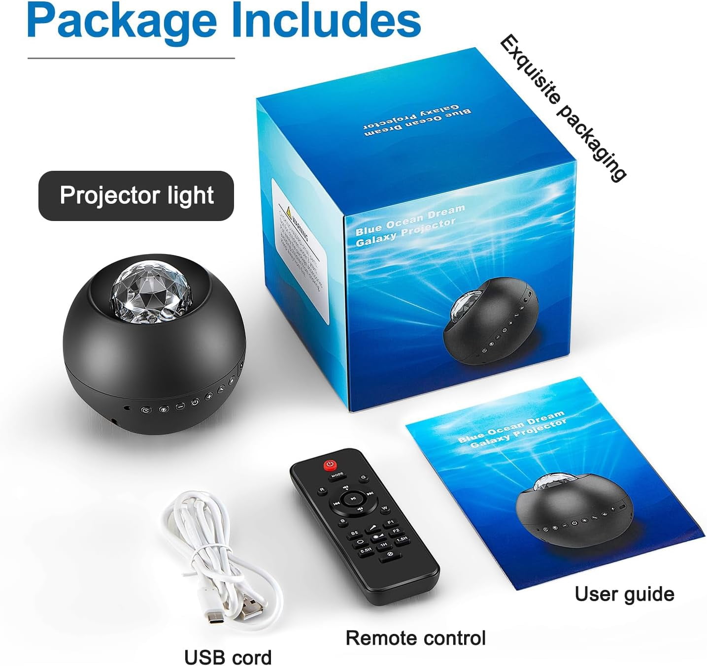 Galaxy Projector for Bedroom Mothers Day Gifts Birthday Gifts for Teen Boy Gifts, LED Galaxy Light Projector, 15White Noise HiFi Bluetooth Speaker,Remote&Timer Ceiling Projector Lights Trendy Stuff