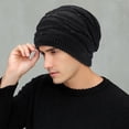 thumbnail image 3 of Men Hat Rhombus Pattern Plush Lining Autumn Winter Solid Color Korean Style Fedora for Outdoor, 3 of 10