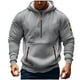 thumbnail image 2 of Sudadera con capucha para hombre, informal, a la moda, lisa, con cremallera, de manga larga, con bolsillo, de poliéster, 2 of 5