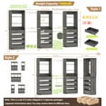 thumbnail image 4 of Homieasy 12-Drawer Customizable L-Shaped Closet System ,8.5-11.5 Ft with 4 Hanging Rods & 3 Tower,Gray Oak, 4 of 7