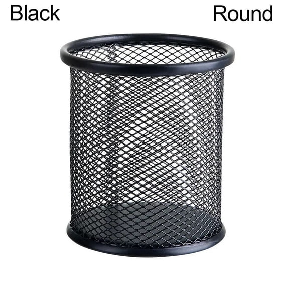 Multifunction Round/Square Mesh Pen Pot Multicolor Pen Holder Desk Tidy Stationery Organiser Pencil Storage Stationery Organiser