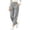 *Gray, variant on VBVC Women's Cropped Pleated Capri Pants , Side Button Lounge Trousers For Women , Ladies' High Waisted Pants with Pockets, *Gray , Large