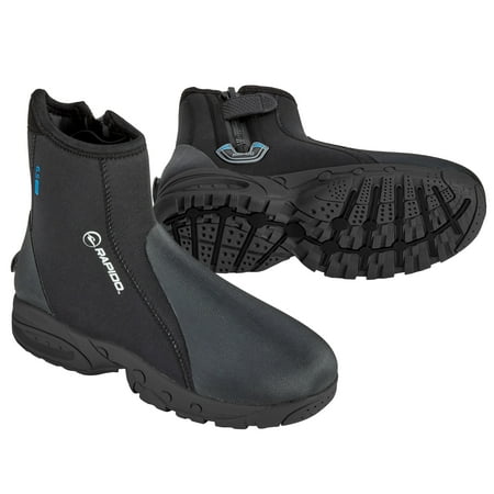 Rapido Boutique Collection Propel 6mm Neoprene Wetsuit Zippered Hard Sole Boot, Scuba Diving Fishing Booties, Anti-Slip Rubber Sole Safety Boots