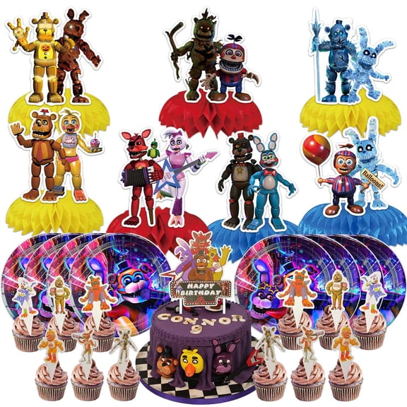 Five Nights at Freddy's Honeycomb Centerpieces Table Toppers Decorations for Birthday Party Decor Supplies
