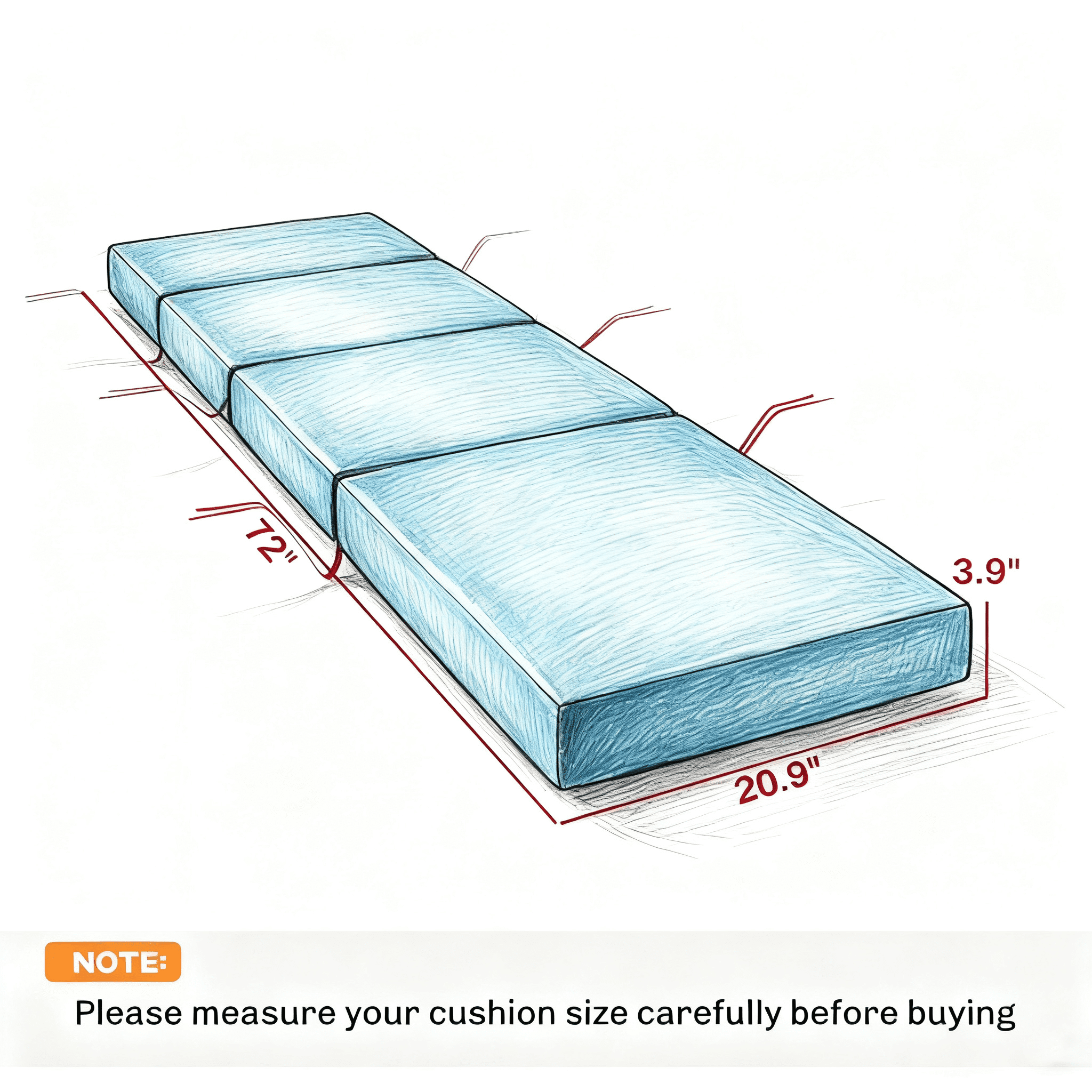 Chaise Lounge Cushion（Only seat cushion）