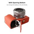 thumbnail image 3 of Bag Portable Camera Protective Case Retro Style Camera Case Holder Carry Bag Opening Bottom Design Replacement for  ZVE10 Camera, 3 of 6