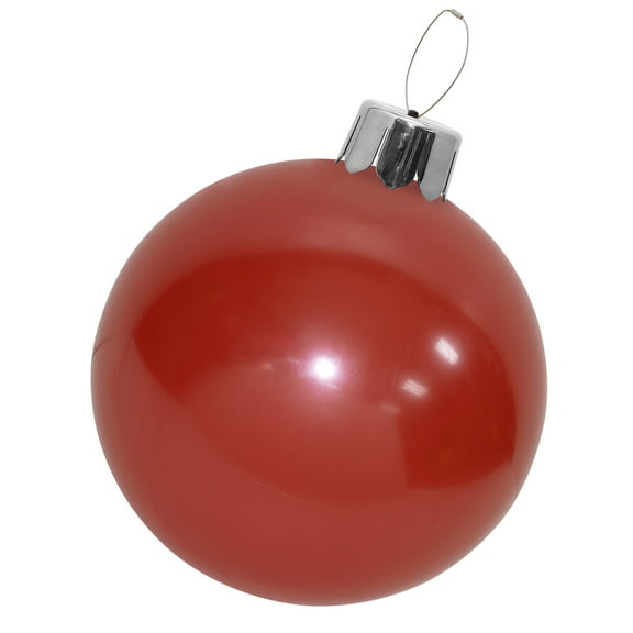 Red Christmas Ornament with Silver Cap Yard Inflatable, 18", by Holiday Time