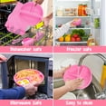 thumbnail image 5 of Sangdo Baby Led Weaning Supplies Baby Feeding Set Toddlers Silicone Suction Plate and Bowl, Adjustable Bib, First Stage Spoon Fork, Pink, 5 of 9