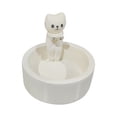 thumbnail image 5 of Candelabro de resina con diseño de gatito de dibujos animados regalo para amantes de los gatos (oreja) color blanco, 5 of 5