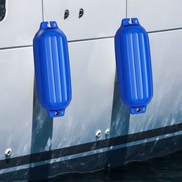 Lot De 2 Garde-Boue Bateau 11,4 X 40,6 Cm – Pare-Chocs Double Œil Noir PVC Robuste Pour Amarrage Yacht Voilier