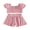 Pink, variant on Cenuakty Toddler Newborn 6M 12M 18M 24M 2T 3T Girl Summer Outfits Solid Color Short Sleeve Buttons Waffle Tops and Pleated Shorts 2Pcs Clothes Set