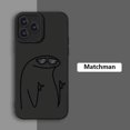 thumbnail image 3 of Cute Cartoon Matchman Phone Case For iPhone 14 Pro Max Cases iPhone 13 12 11 XS Max XR X 7 8 Plus 14 Shockproof Matte Soft Cover, 3 of 5