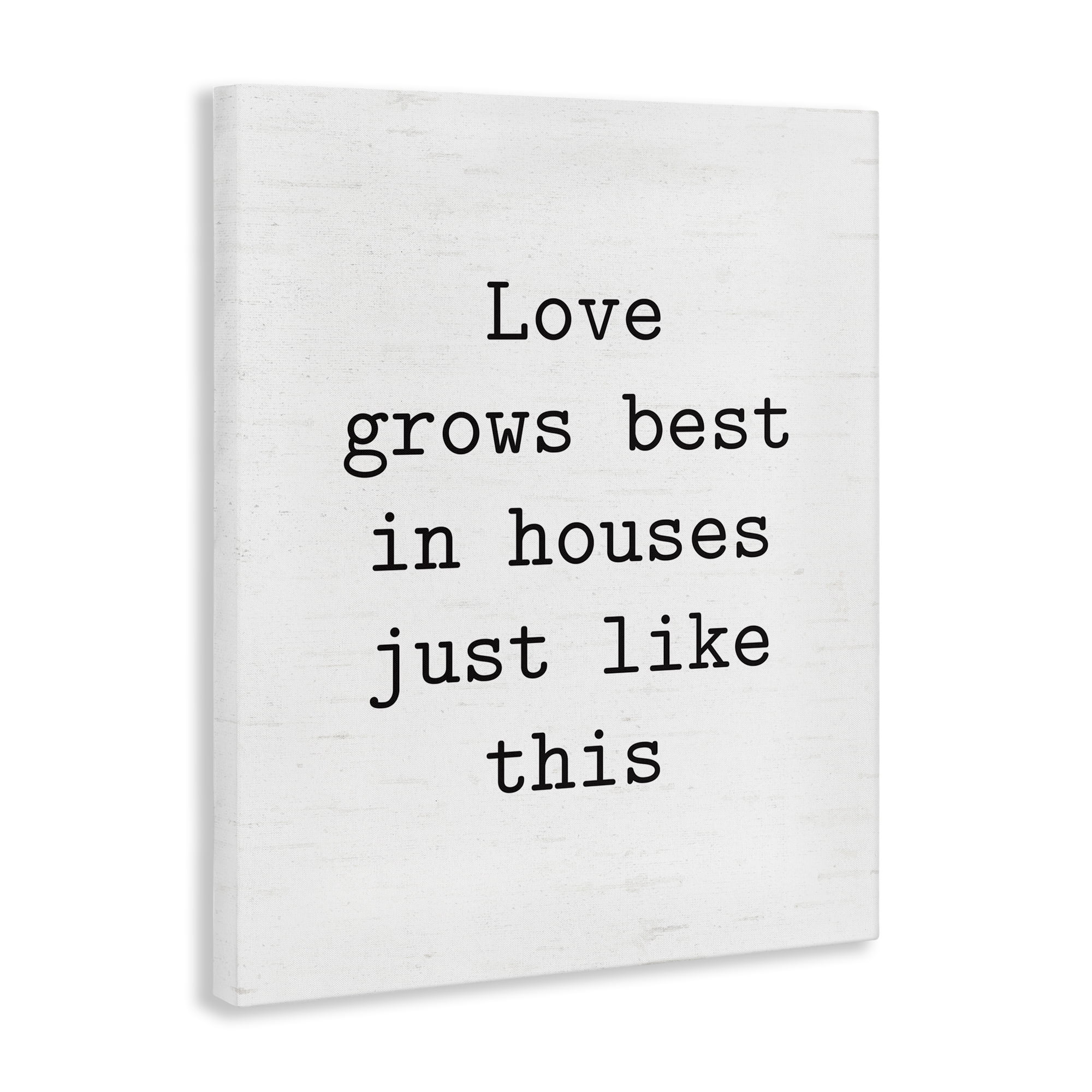 Stupell Industries Where Love Grows Best Text & Numbers Painting Wrapped Canvas Art Print Wall Art, 30 x 40